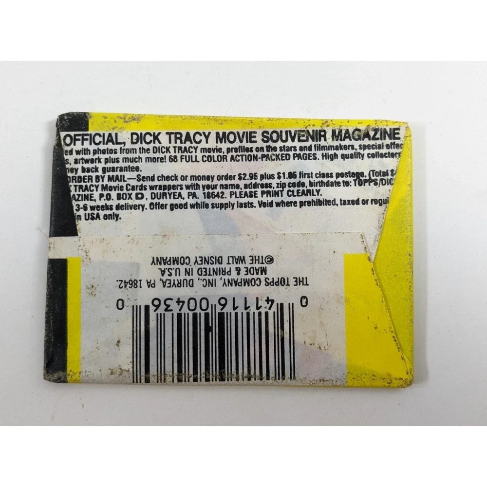 Lot of 3 Vintage 1990 Topps Dick Tracy Movie Trading Card Wax Packs Unopened